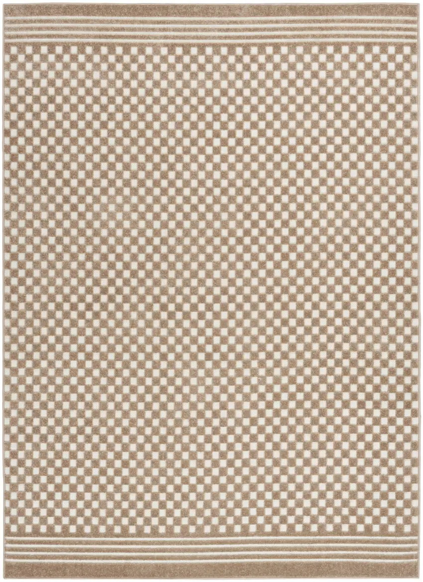 Brown Geometric Area Rug Photo 1