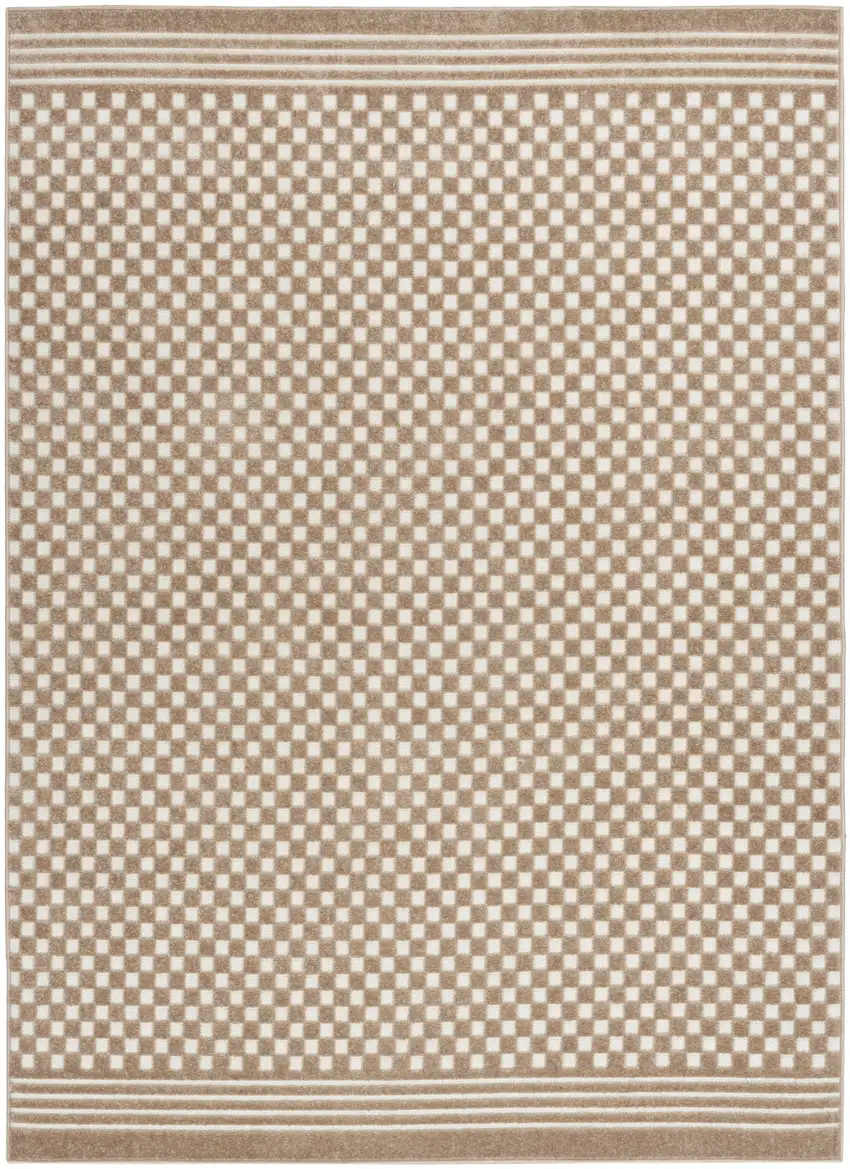 Brown Geometric Area Rug Photo 2