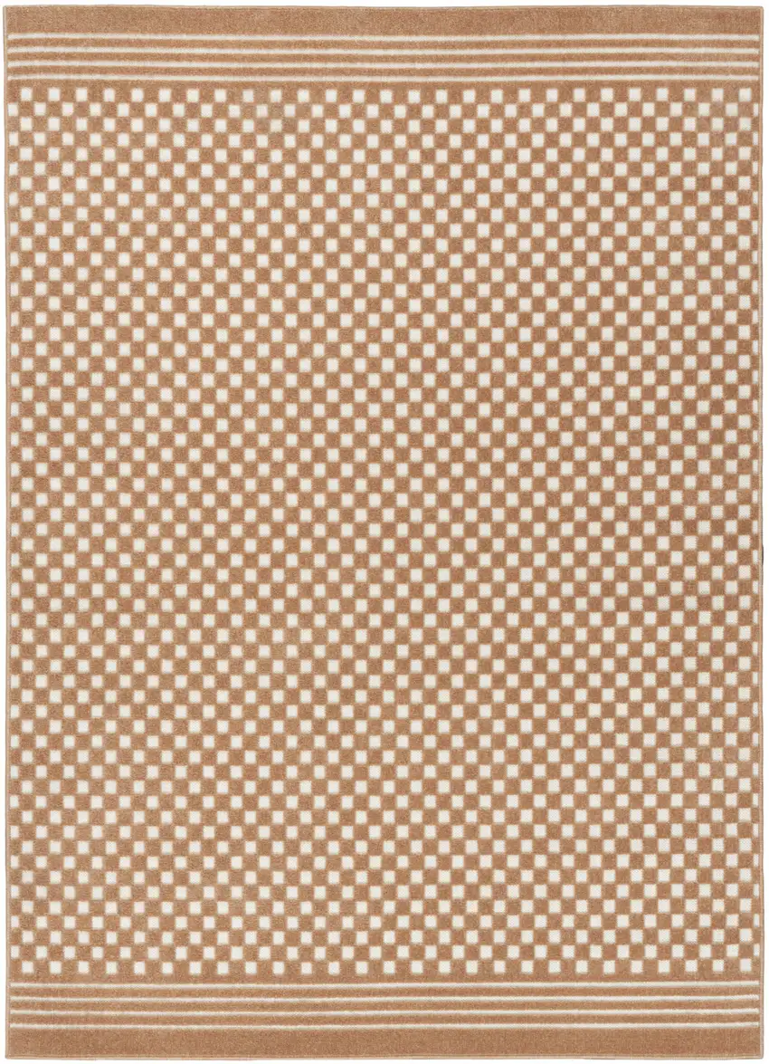 Brown Geometric Area Rug Photo 4