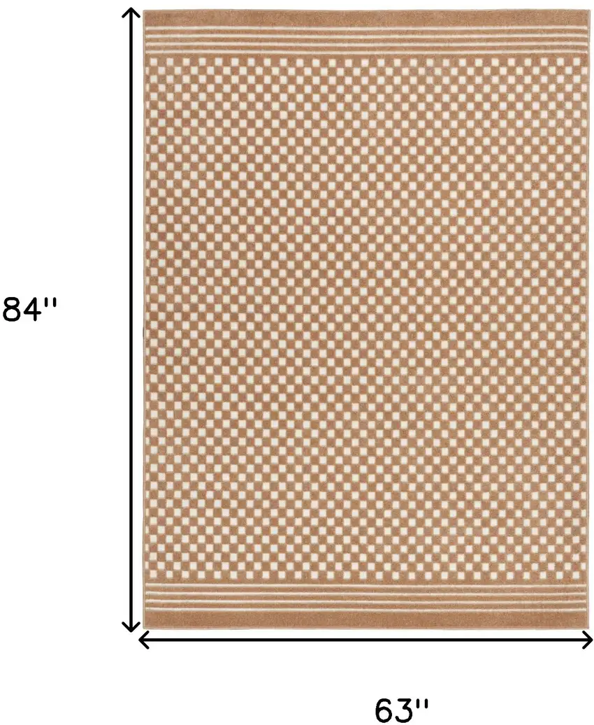 Brown Geometric Area Rug Photo 3