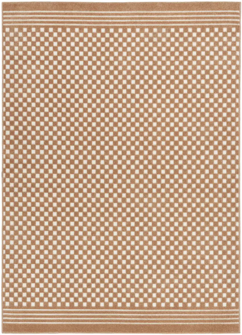 Brown Geometric Area Rug Photo 2