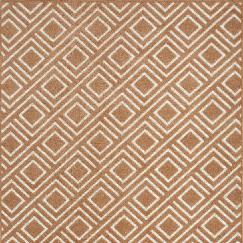 Brown Geometric Area Rug Photo 7