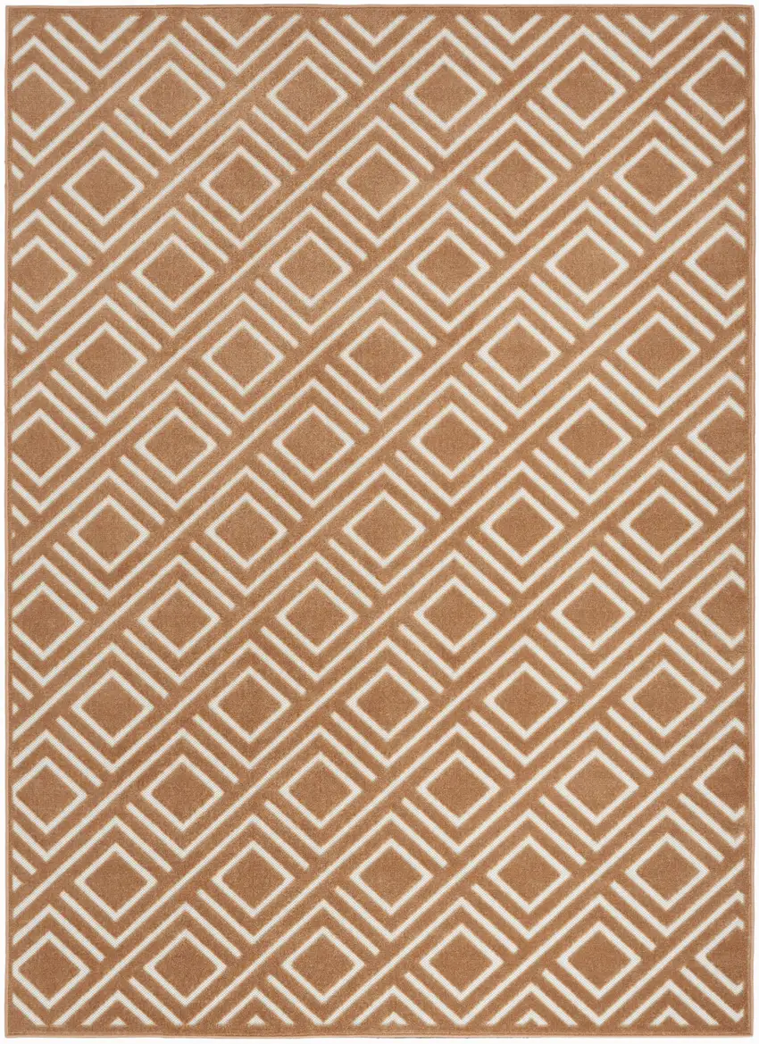 Brown Geometric Area Rug Photo 2