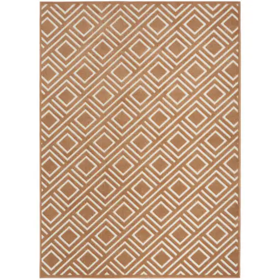 Brown Geometric Area Rug Photo 1