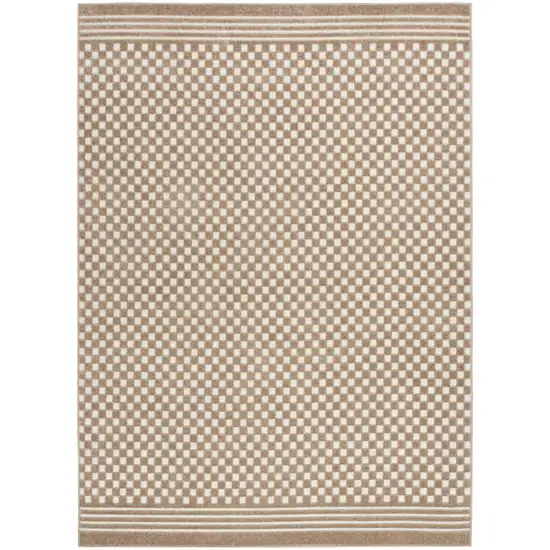 Brown Geometric Area Rug Photo 1
