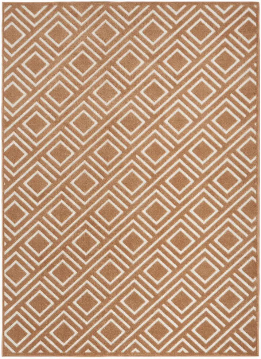 Brown Geometric Area Rug Photo 1