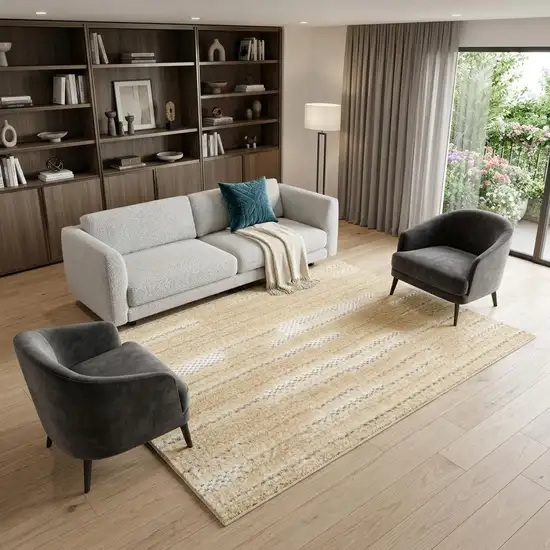 Brown Geometric Area Rug Photo 1