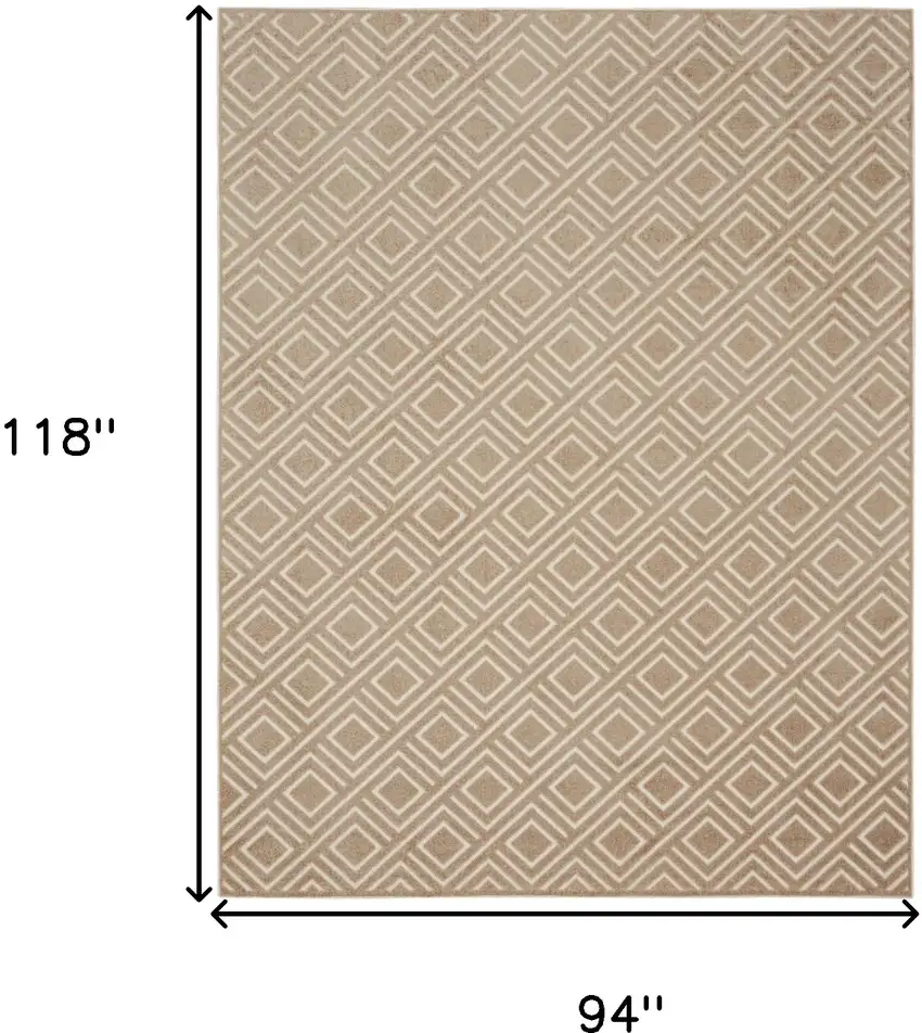 Brown Geometric Area Rug Photo 3