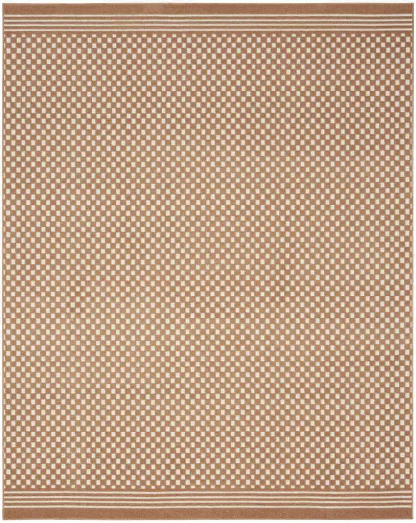 Brown Geometric Area Rug Photo 5