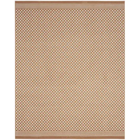 Brown Geometric Area Rug Photo 5