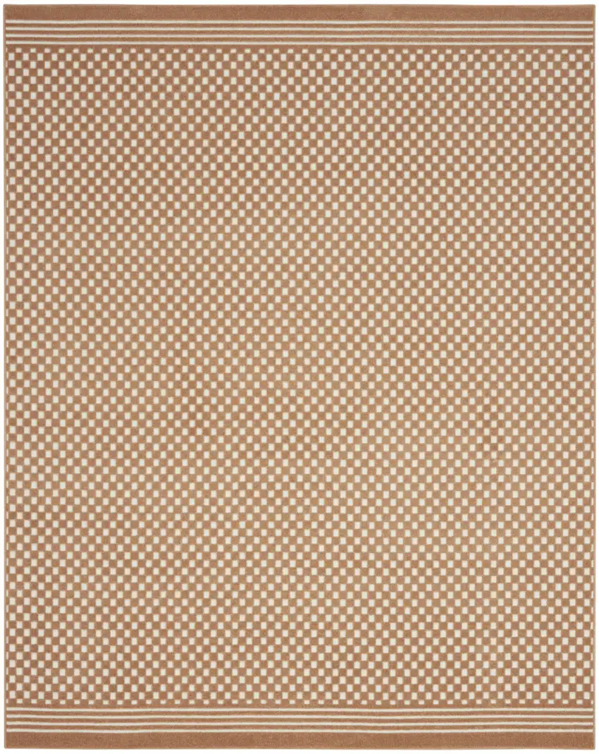 Brown Geometric Area Rug Photo 5