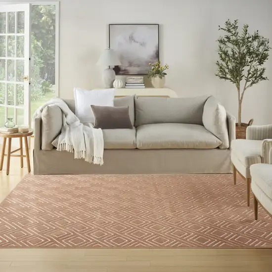 Brown Geometric Area Rug Photo 5