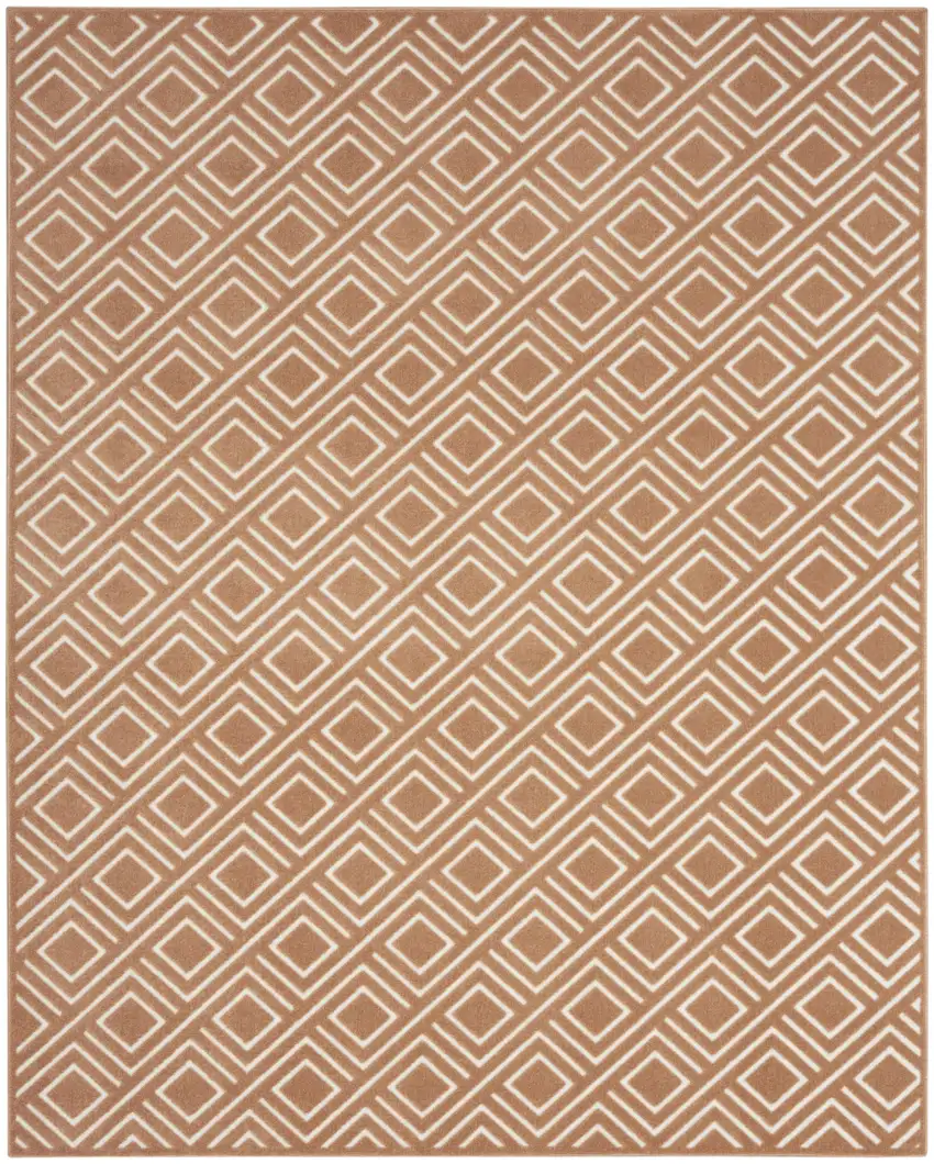 Brown Geometric Area Rug Photo 2