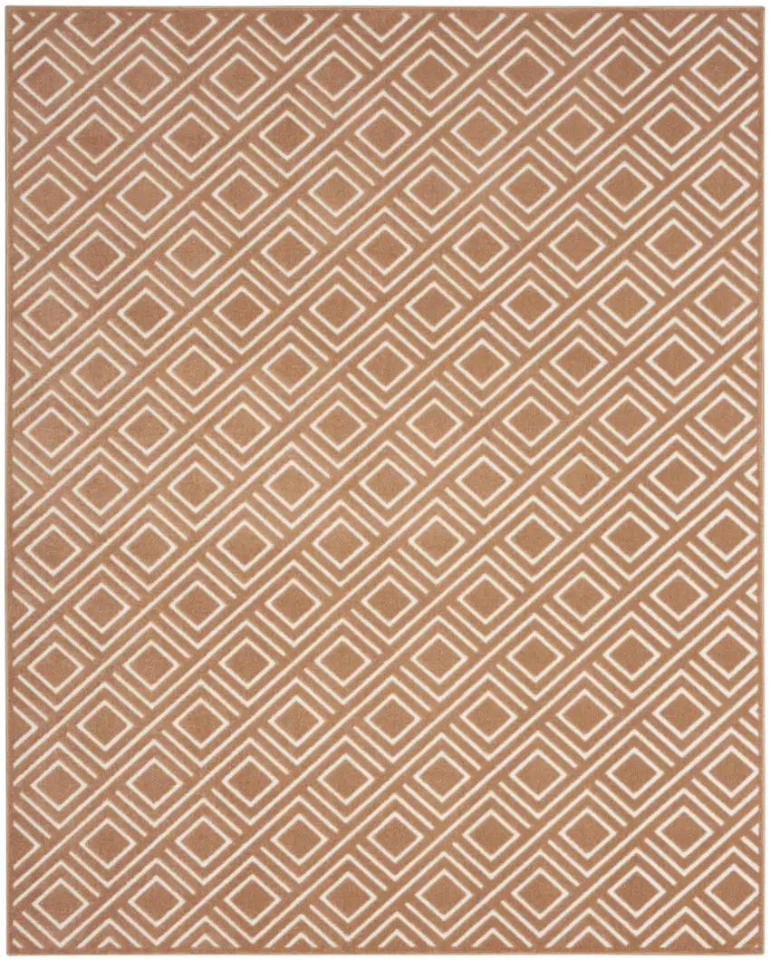 Brown Geometric Area Rug Photo 1