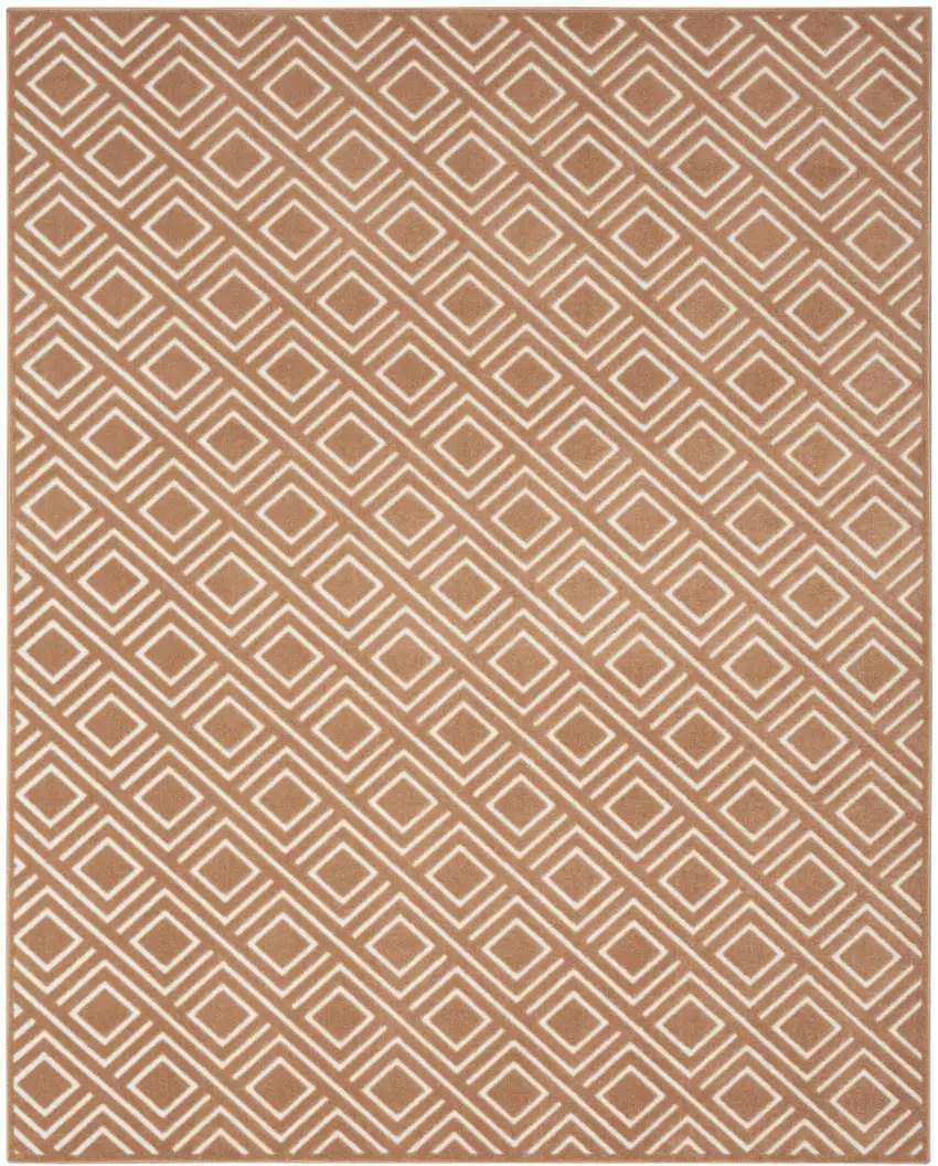 Brown Geometric Area Rug Photo 4