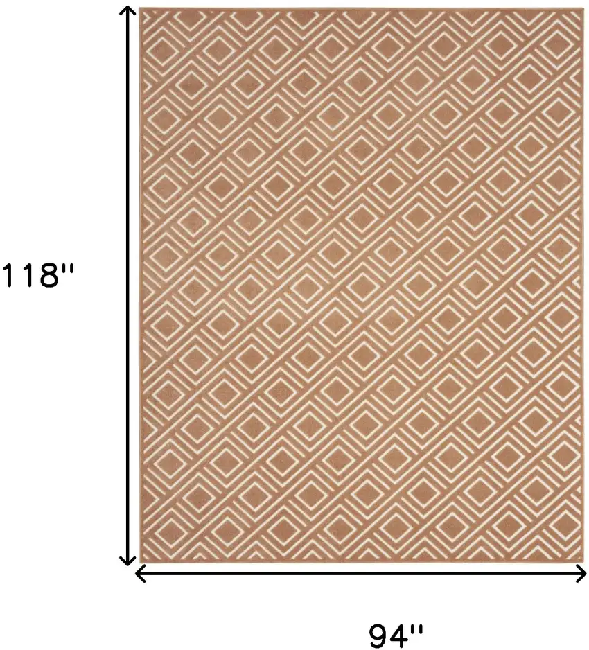 Brown Geometric Area Rug Photo 3