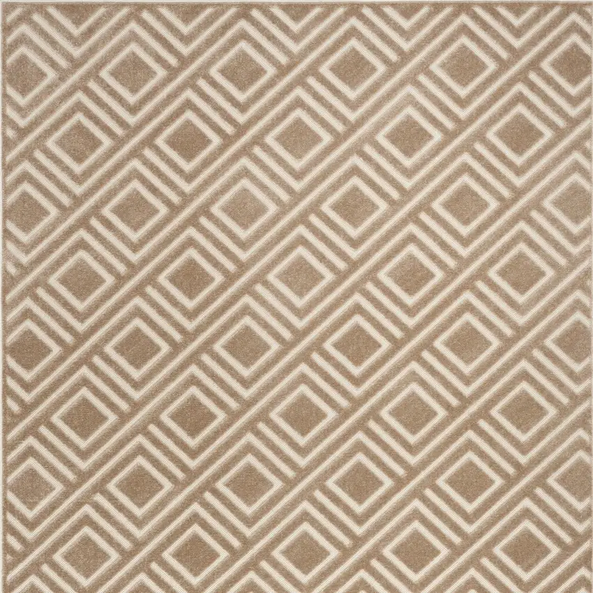 Brown Geometric Area Rug Photo 7
