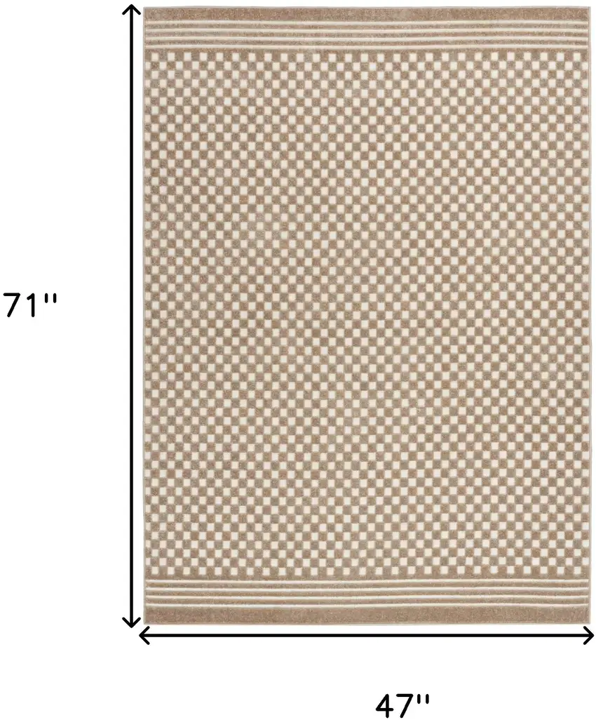Brown Geometric Area Rug Photo 3