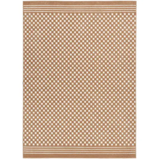 Brown Geometric Area Rug Photo 1