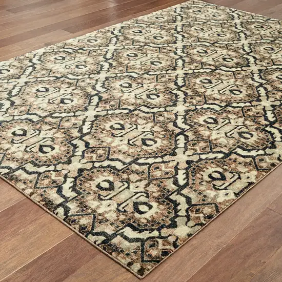 Brown Geometric Area Rug Photo 6