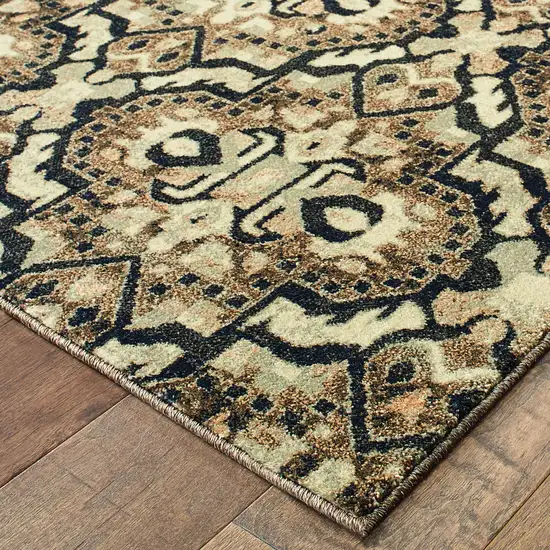 Brown Geometric Area Rug Photo 5