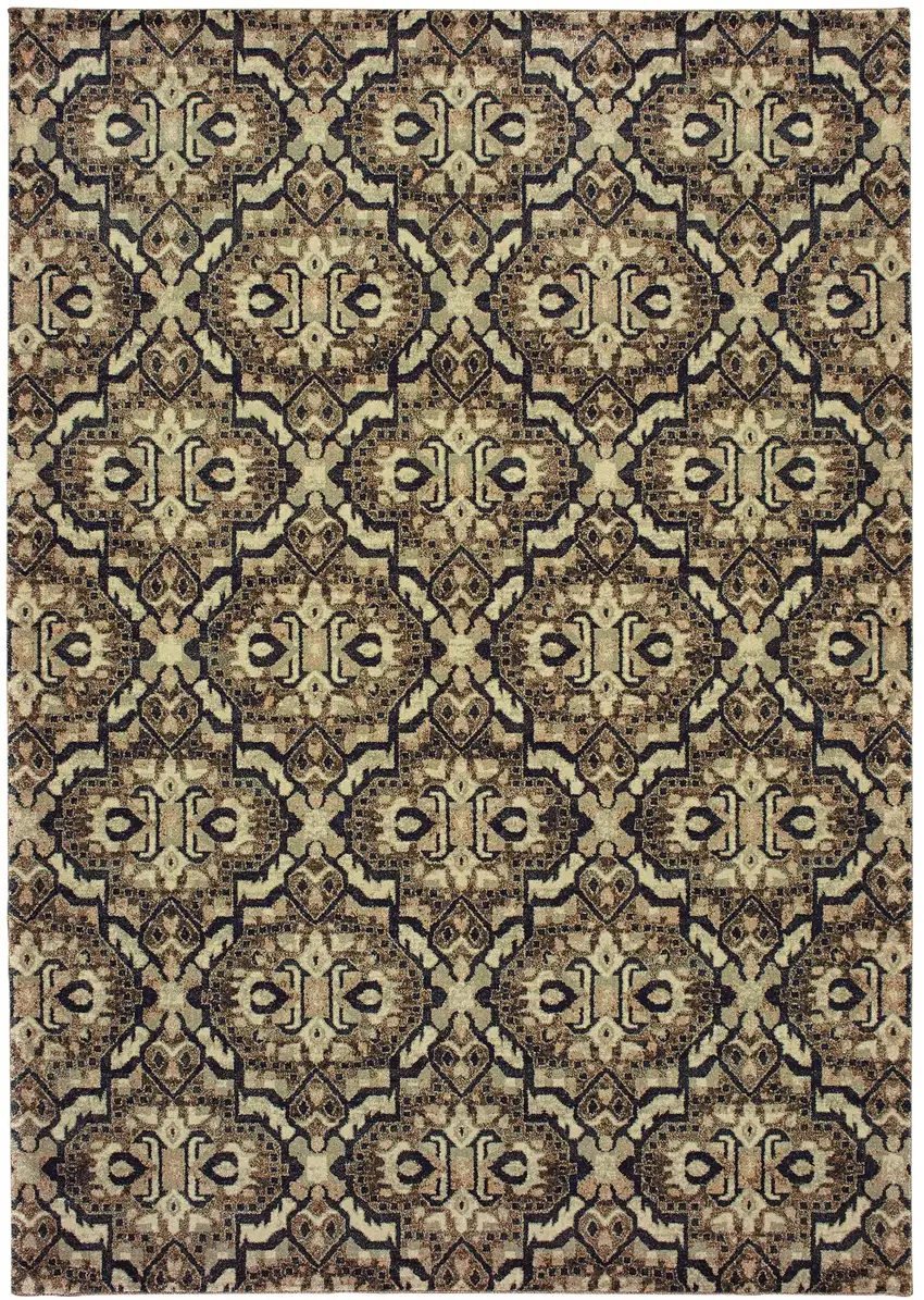 Brown Geometric Area Rug Photo 2