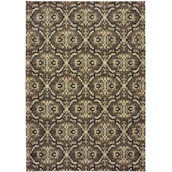 Brown Geometric Area Rug Photo 2