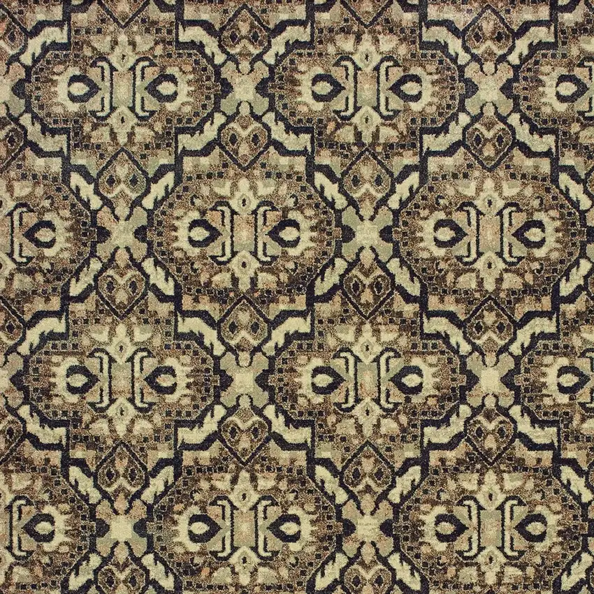 Brown Geometric Area Rug Photo 7
