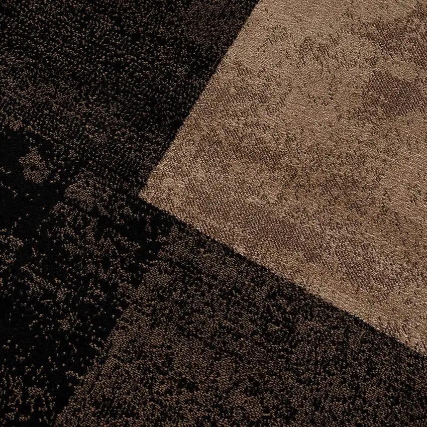 Black And Brown Geometric Distressed Area Rug Photo 8