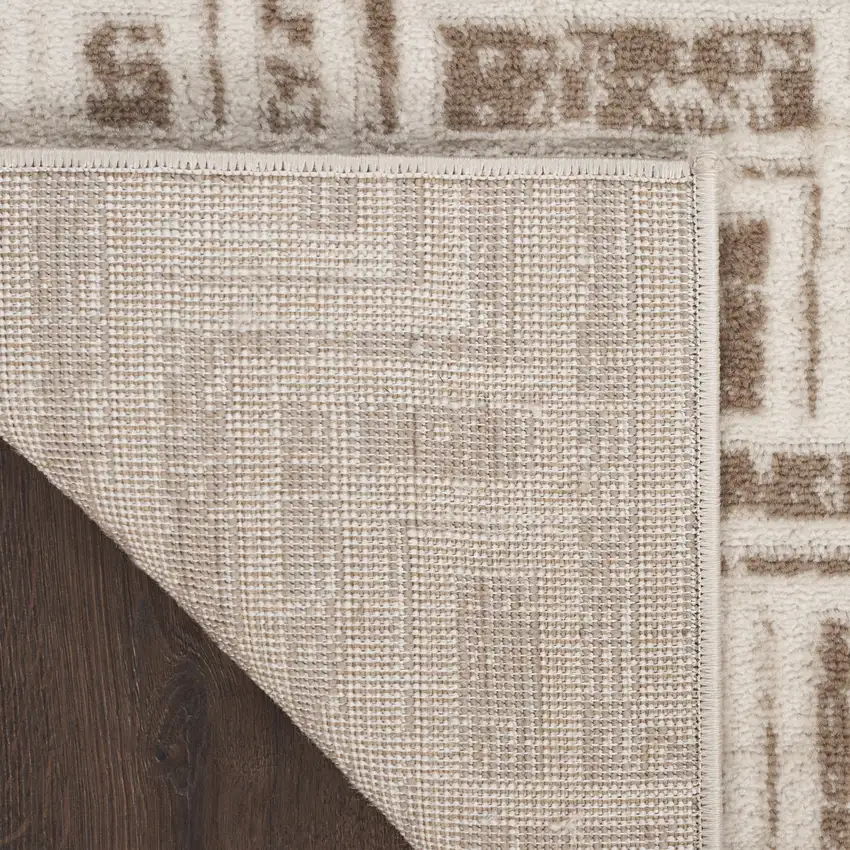 Brown Geometric Distressed Area Rug Photo 9