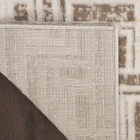 Brown Geometric Distressed Area Rug Photo 8