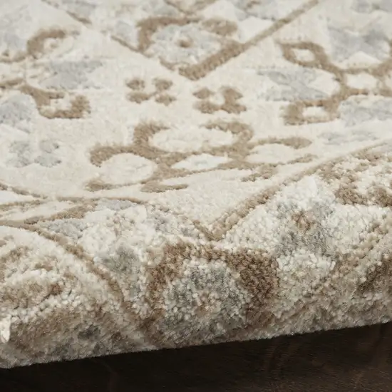 Brown Geometric Distressed Area Rug Photo 8