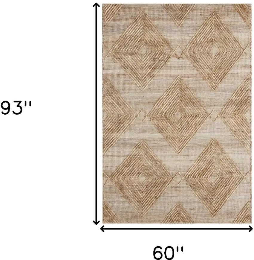 Brown Geometric Hand Woven Area Rug Photo 9