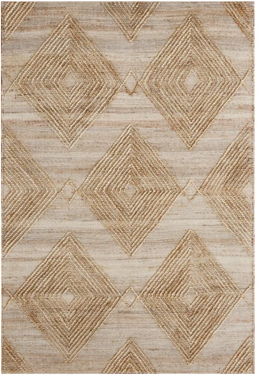 Brown Geometric Hand Woven Area Rug Photo 1