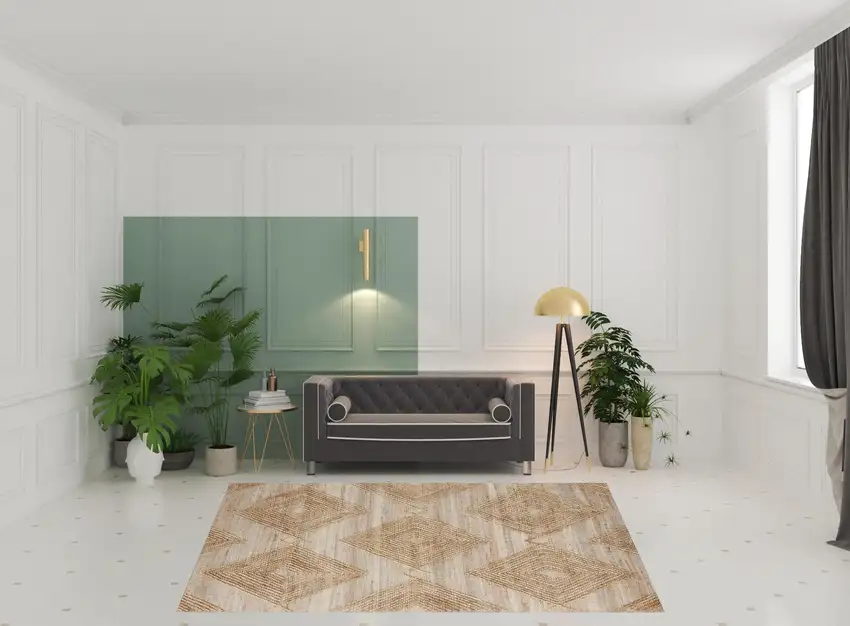 Brown Geometric Hand Woven Area Rug Photo 2