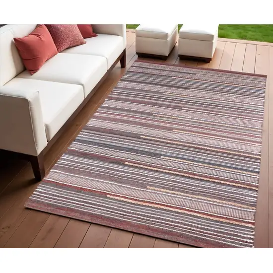 Brown Geometric Hand Woven Area Rug Photo 1