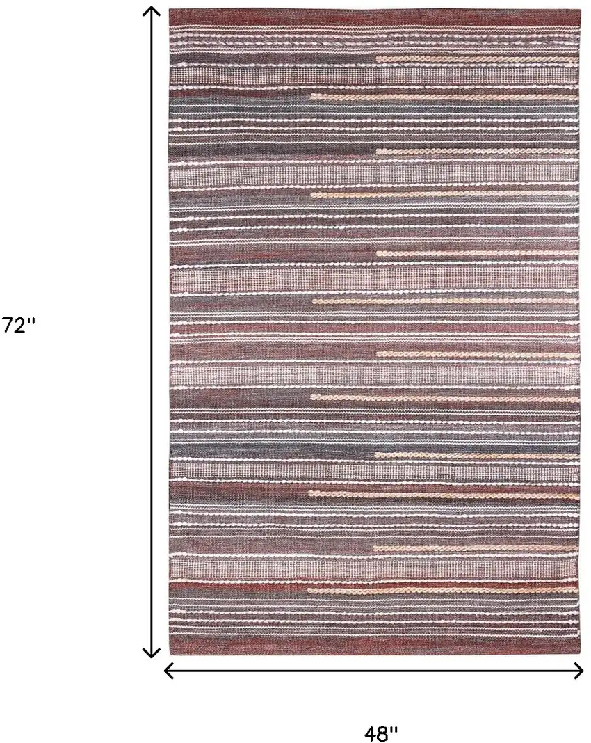 Brown Geometric Hand Woven Area Rug Photo 3