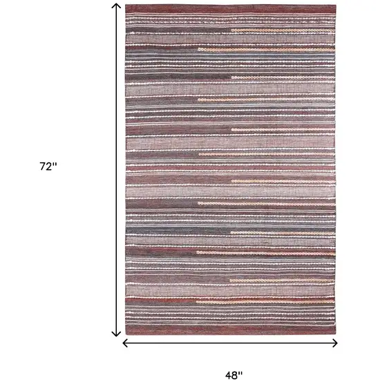 Brown Geometric Hand Woven Area Rug Photo 3