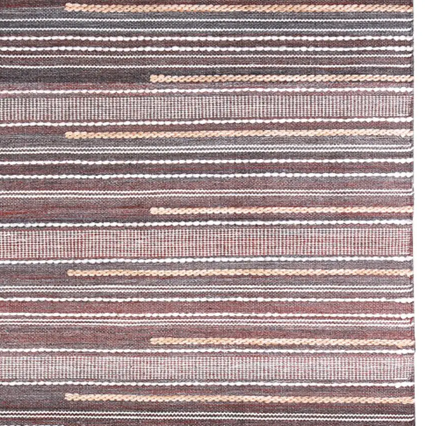 Brown Geometric Hand Woven Area Rug Photo 5