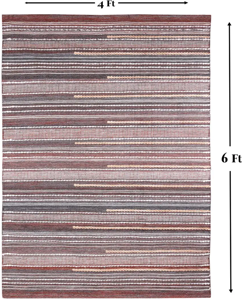 Brown Geometric Hand Woven Area Rug Photo 6