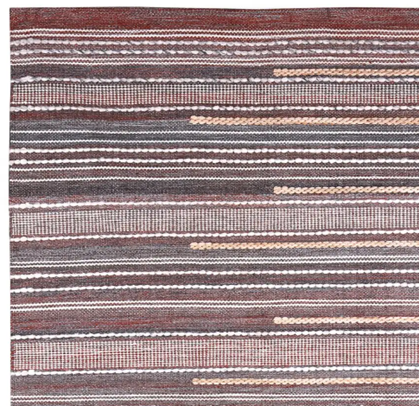 Brown Geometric Hand Woven Area Rug Photo 5