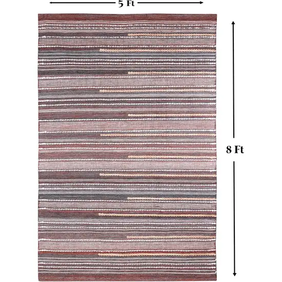 Brown Geometric Hand Woven Area Rug Photo 7