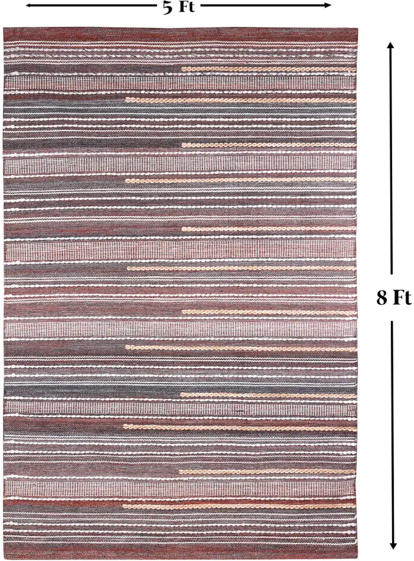 Brown Geometric Hand Woven Area Rug Photo 7