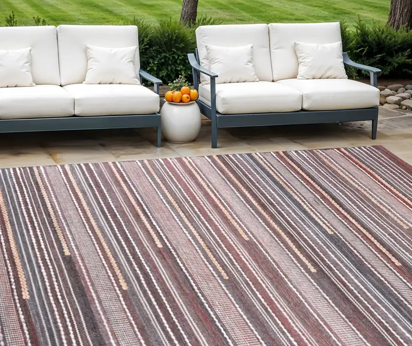 Brown Geometric Hand Woven Area Rug Photo 1
