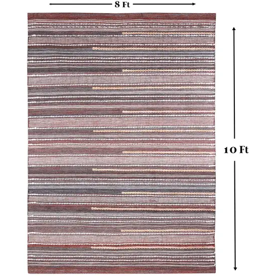 Brown Geometric Hand Woven Area Rug Photo 7