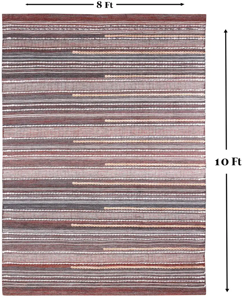 Brown Geometric Hand Woven Area Rug Photo 7