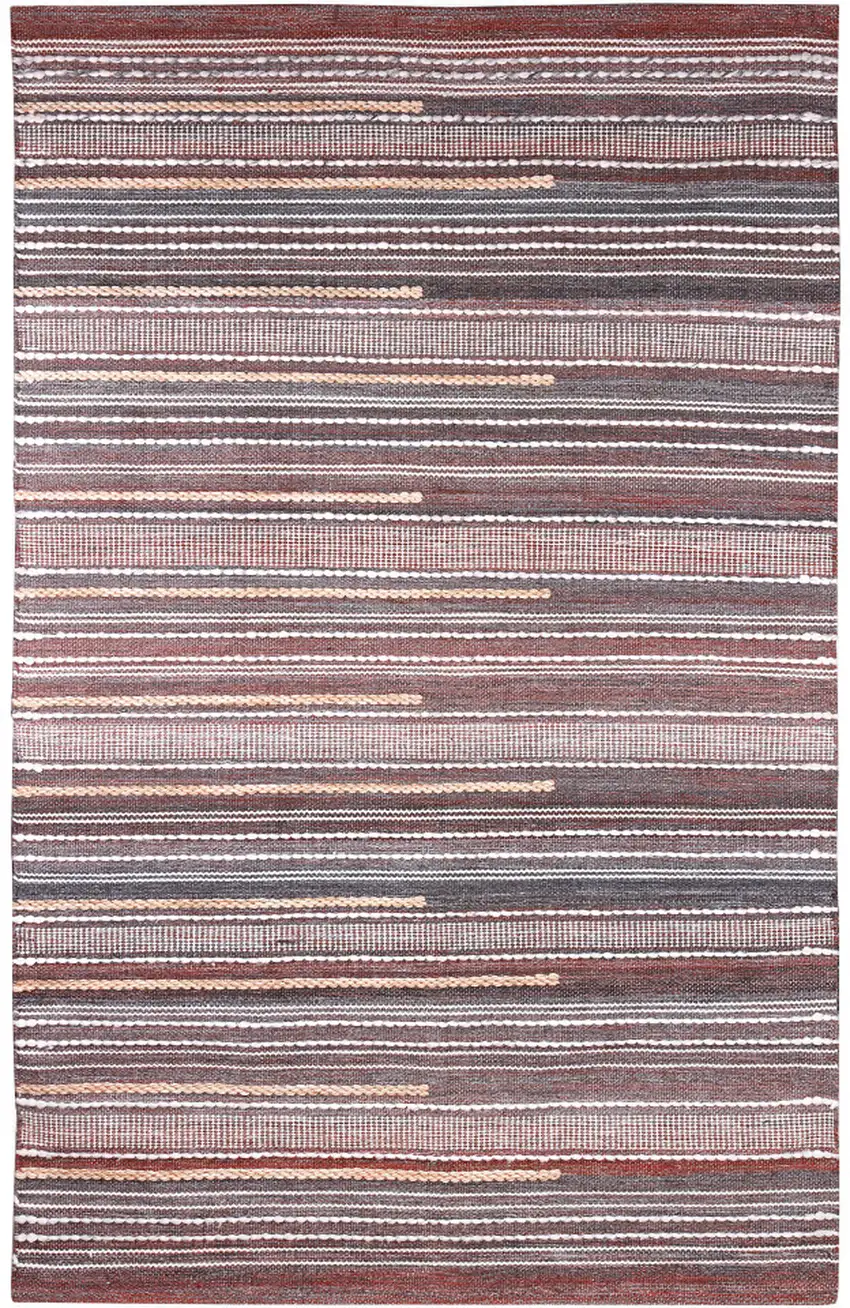 Brown Geometric Handmade Indoor Outdoor Area Rug Photo 5