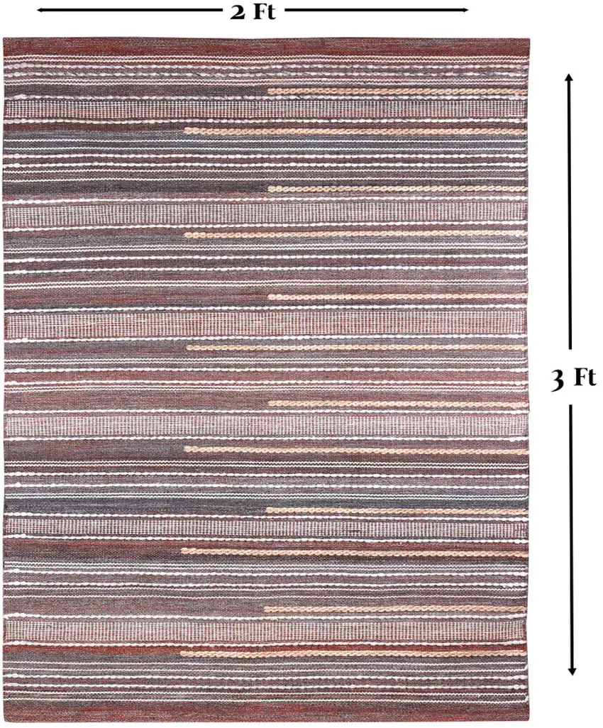 Brown Geometric Handmade Indoor Outdoor Area Rug Photo 7