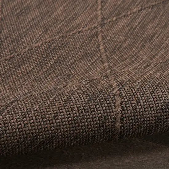 Brown Geometric Power Loom Non Skid Area Rug Photo 7