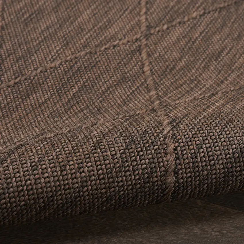 Brown Geometric Power Loom Non Skid Area Rug Photo 7